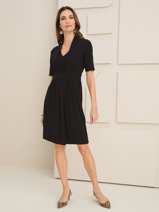 Chico's Dresses & Skirts - Chico's Black Short-Sleeve V-Neck Dress